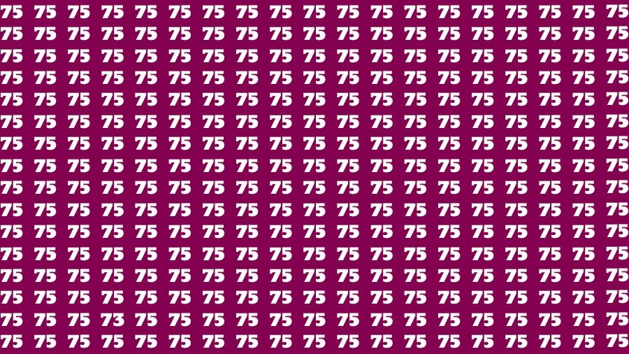 Observation Find it Out: If you have Sharp Eyes Find the number 73 among 75 in 12 Secs