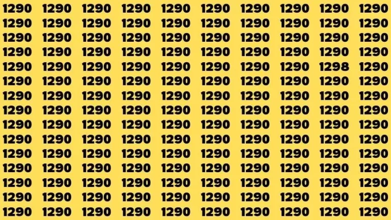 Observation Visual Test: If you have 50/50 Vision Find the Number 1289 in 20 Secs