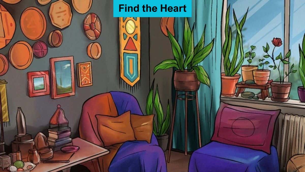 Optical Illusion to Test Your Vision: Find a Hidden Heart in the Living Room in 9 Seconds