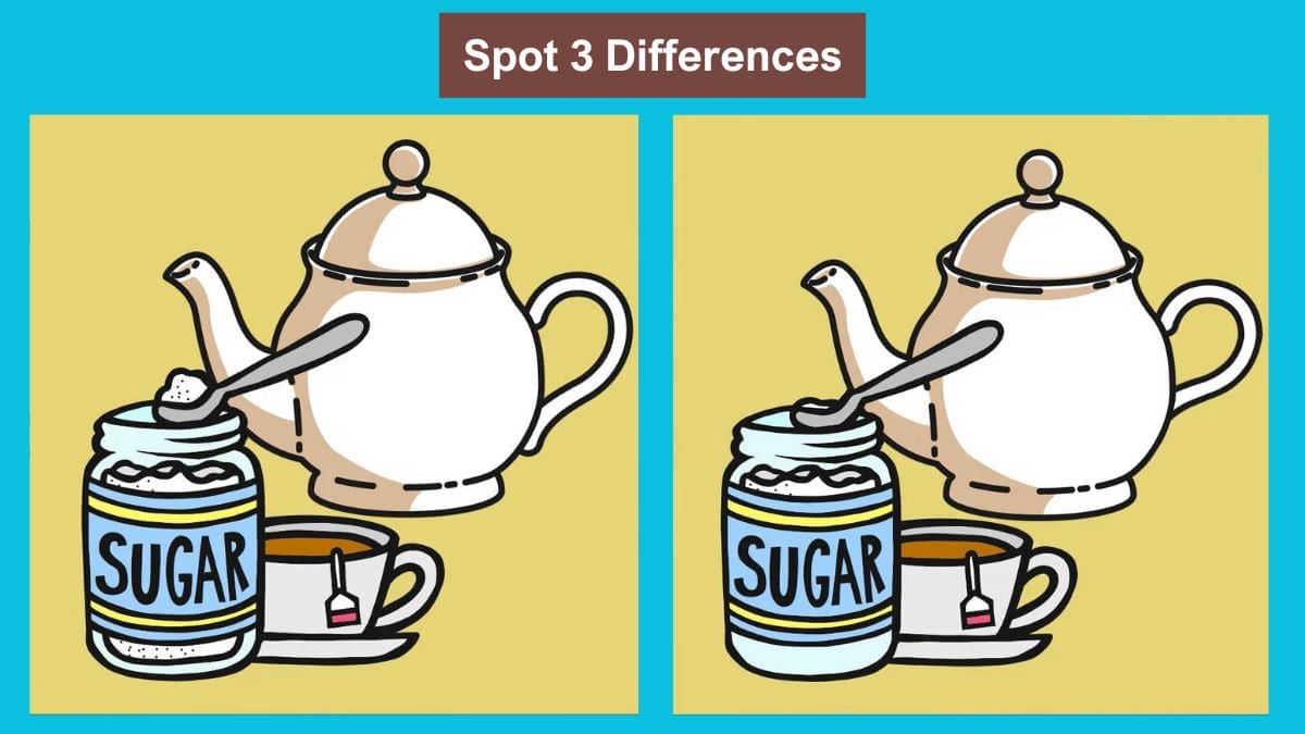 Spot 3 differences between the tea table pictures in 9 seconds!