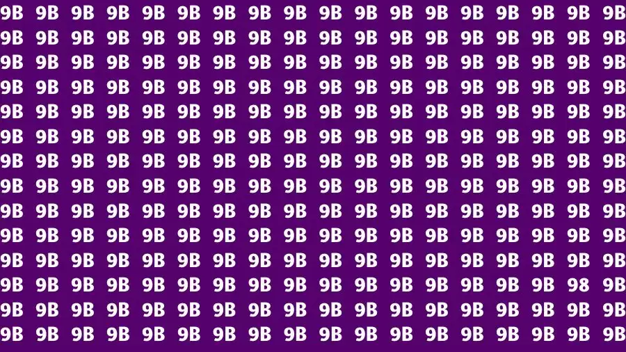 Optical Illusion Visual Test: If you have Sharp Eyes Find the Number 98 in 16 Secs