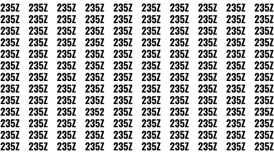 Test Visual Acuity: If you have Hawk Eyes Find the Number 2352 in 15 Secs