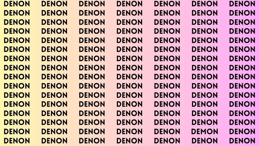 Observation Brain Challenge: If you have Eagle Eyes Find the word Demon in 15 Secs