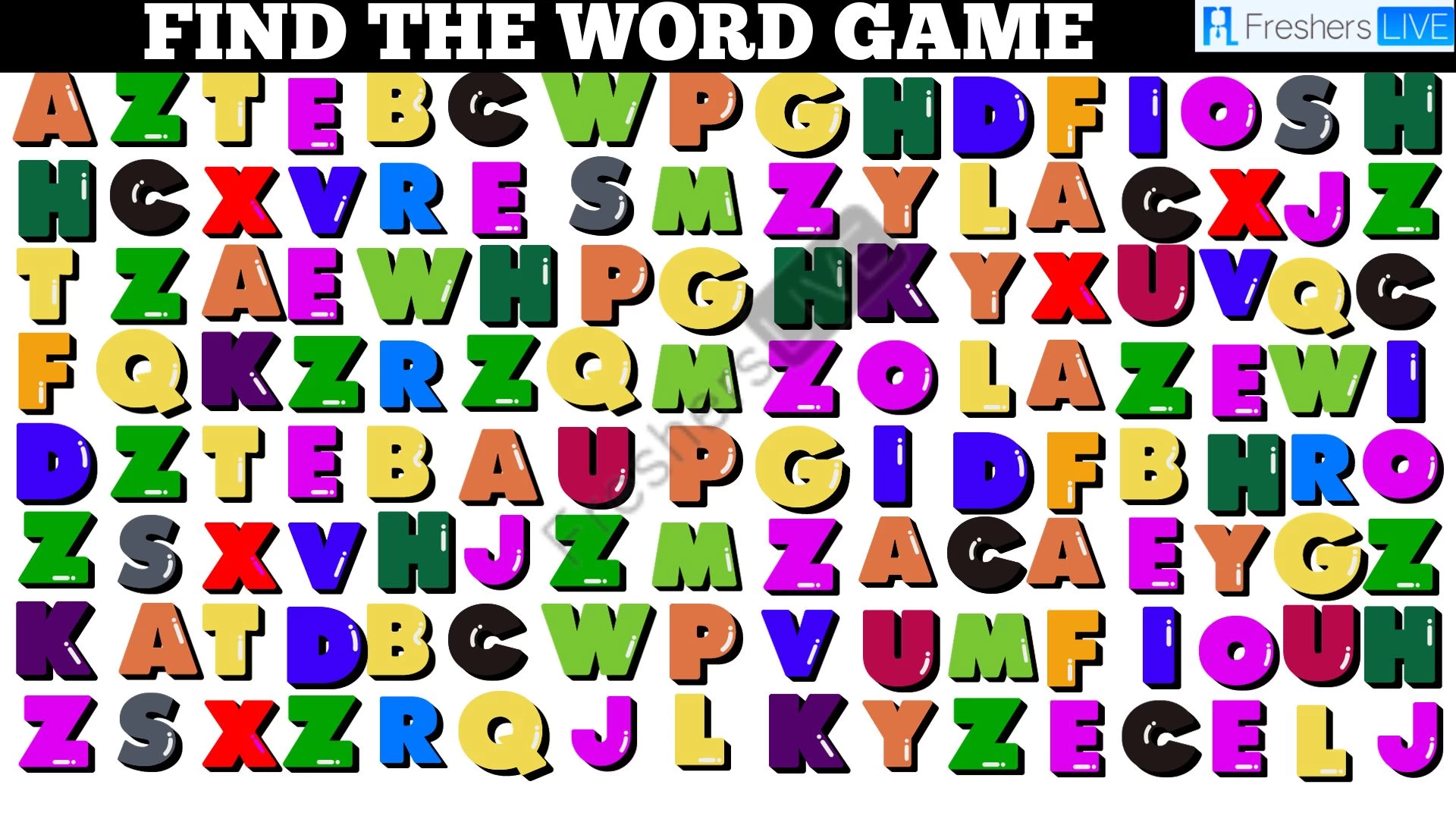 Are you smart enough to Find the Word Game in Under 10 Seconds