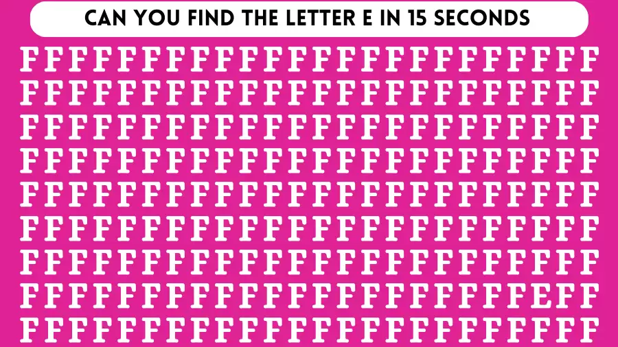 Mind-bending Brain Teaser Challenge You to Find the Letter E in 15 Secs