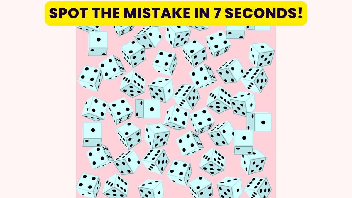 Only A Genius Can Spot The Mistake In This Picture of Dice in 7 Seconds! Can You?