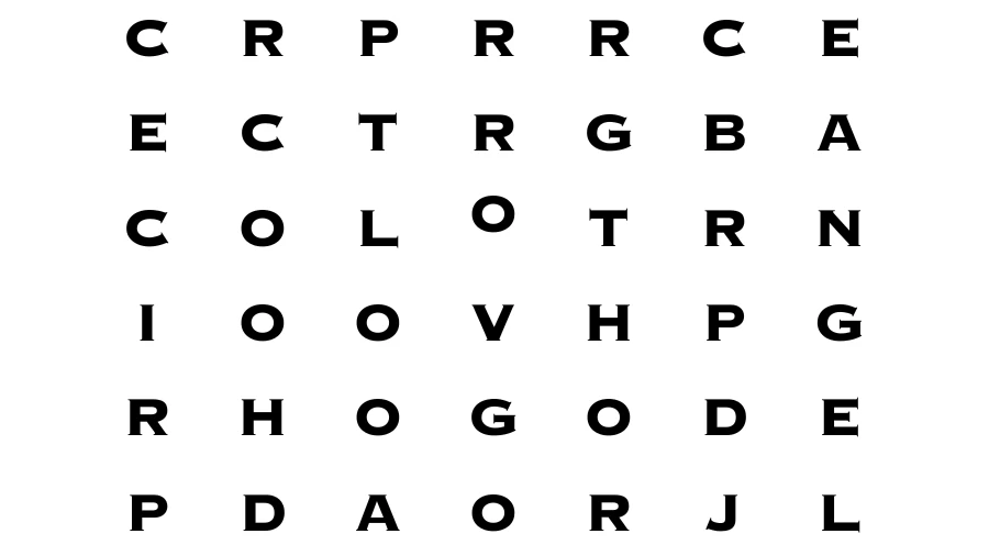 Brain Teaser Visual Test: Can you find 5 words in the image within 15 seconds?
