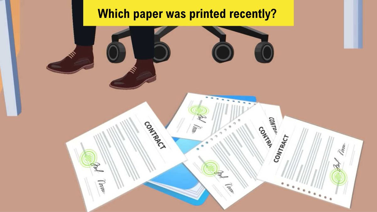 Brain Teaser to Test Your IQ: Find Which Paper Was Printed Recently in 6 Seconds!