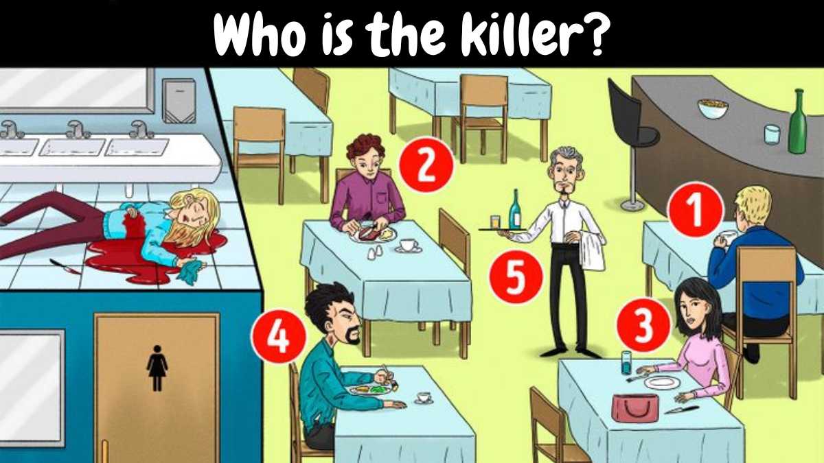 Brain Teaser IQ Test: Can You Spot The Murderer At The Restaurant In 5 Seconds?