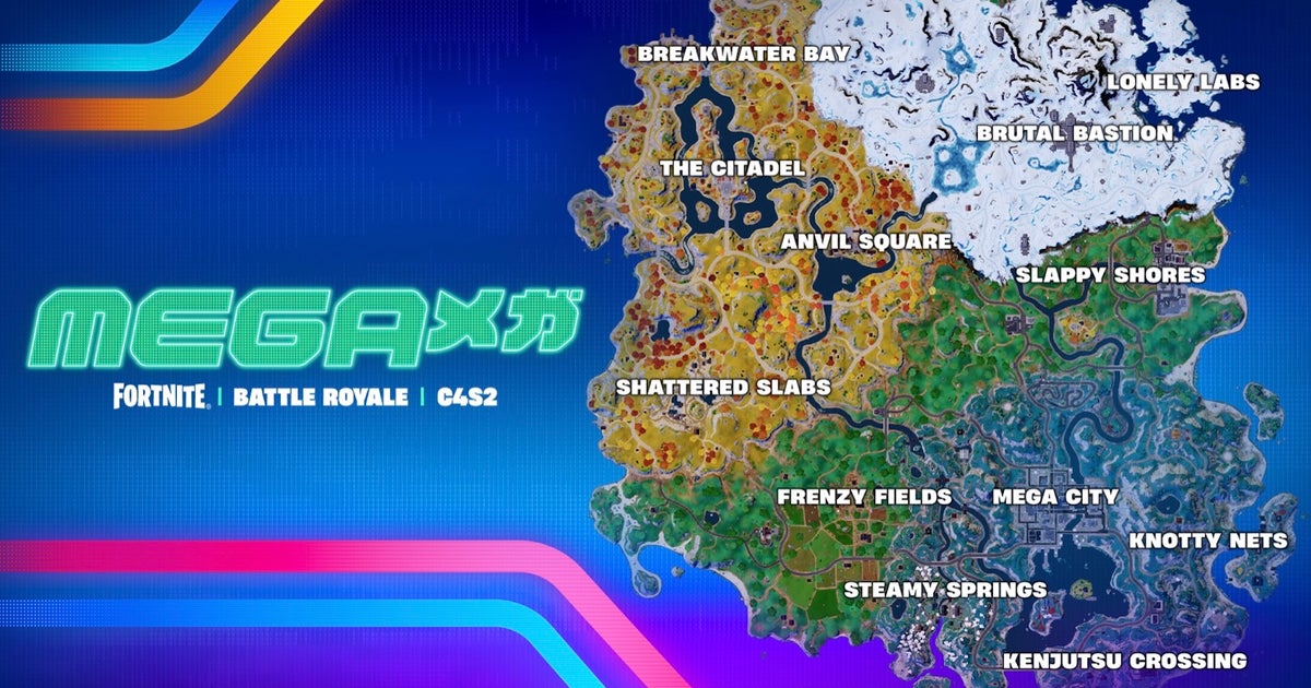 Fortnite Chapter 4 Season 2 map, named locations and landmarks explained