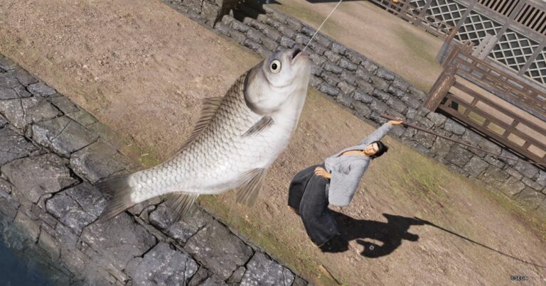 How to Fish in Like a Dragon Ishin, all fish types and how to upgrade your fishing rod explained