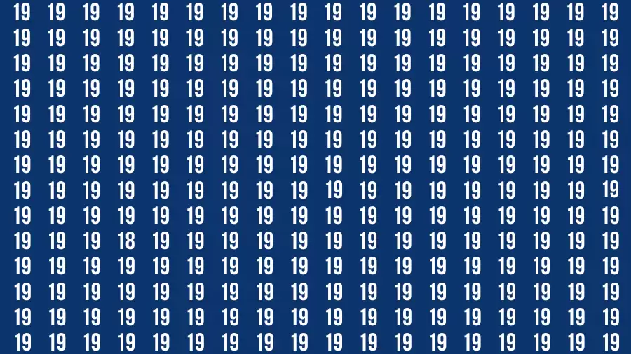 Puzzle Test for You IQ: Only a Smart Brain can spot 18 among 19 within 8 secs!