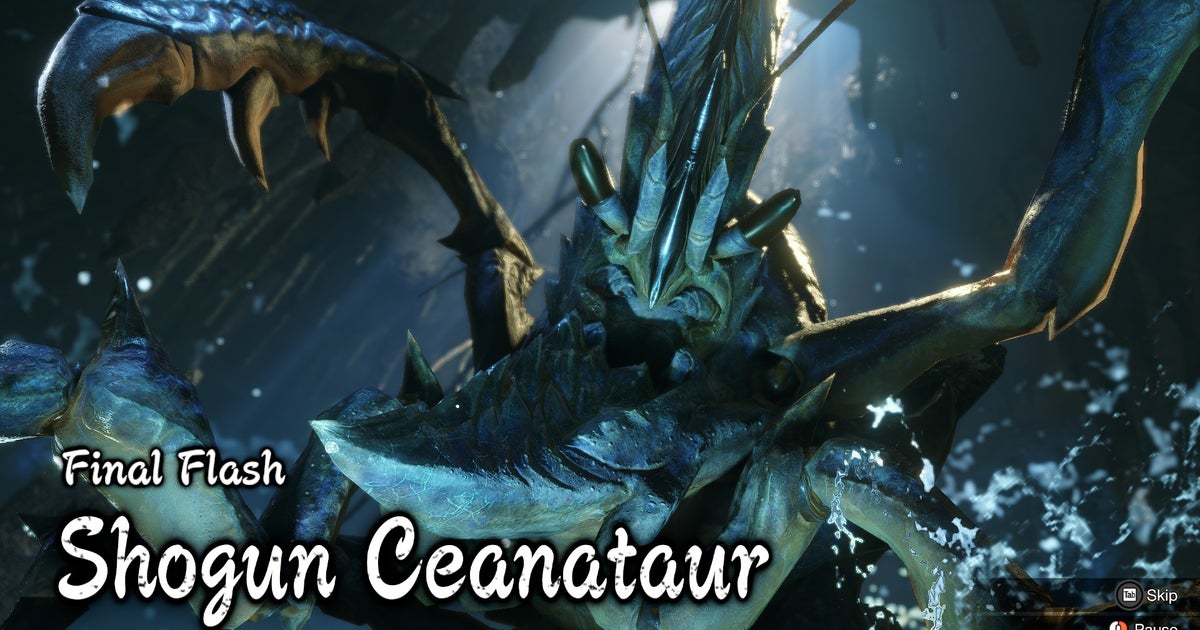 Monster Hunter Rise Sunbreak Shogun Ceanataur strategy, weakness, and how to get Shogun Ceanataur materials