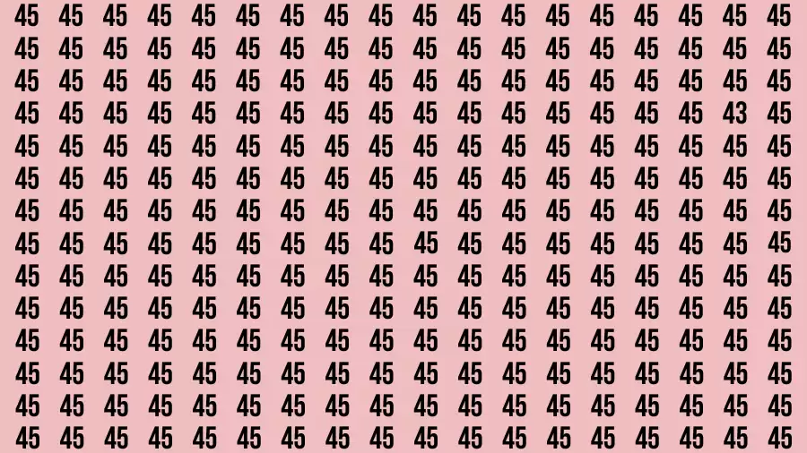 Only 20% of people can spot the number 43 in this Optical Illusion within 12 seconds