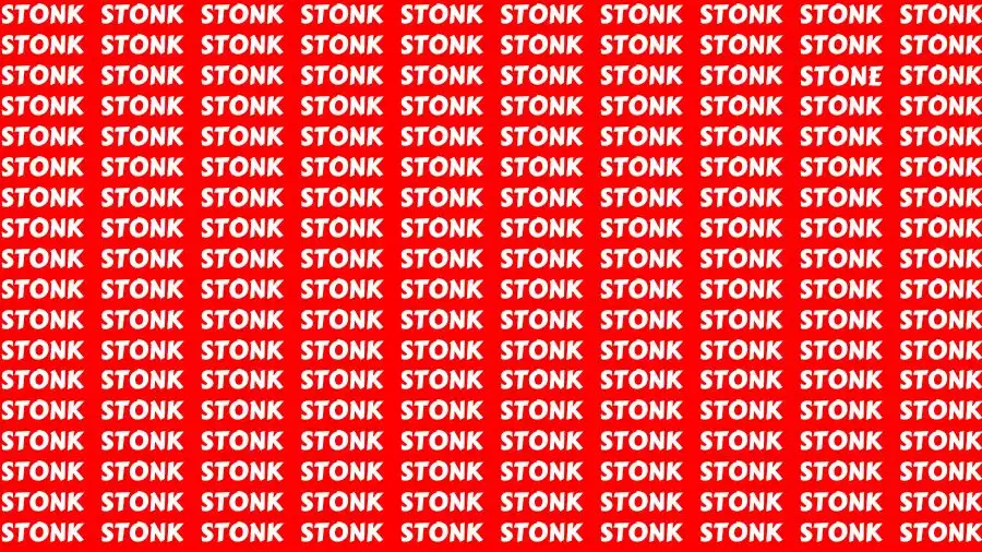 Only People With Eagle Eyes Can Spot the Word Stone Among Stonk in 14 Secs