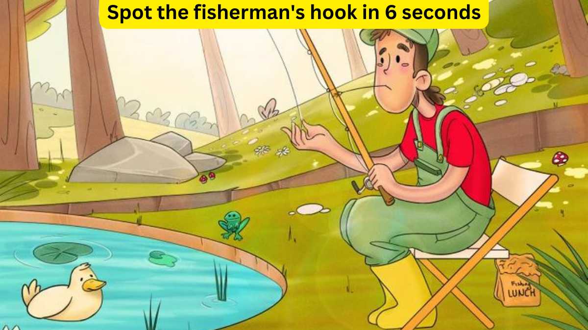 Brain Teaser- Spot the fisherman’s lost hook in 6 seconds