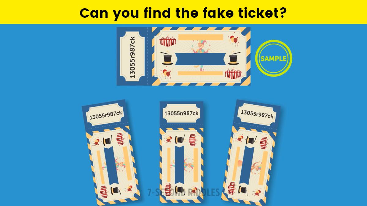 Can you find which ticket is fake?