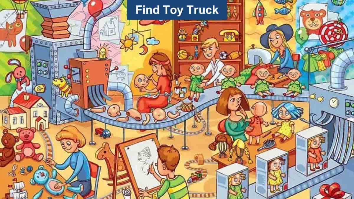 Seek and Find Puzzle: Find a Toy Truck in the Picture in 9 Seconds