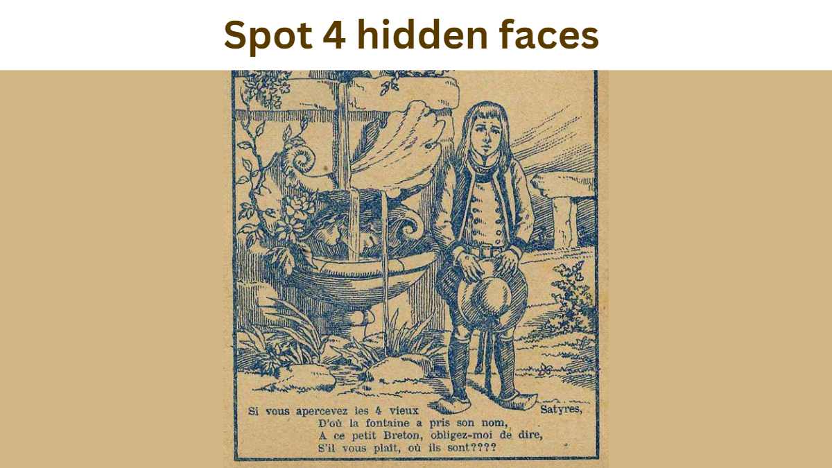Visual Test- Find 4 hidden faces within 12 seconds 