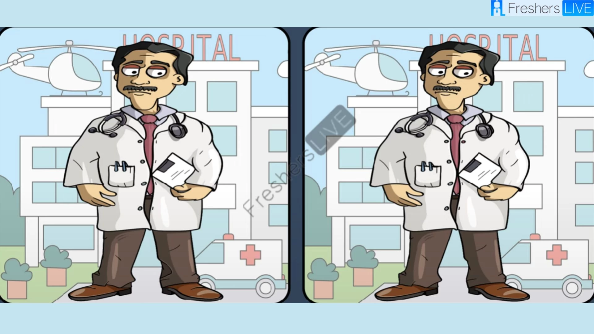 You have 20/20 vision if you can spot the 5 Differences in the Doctor's Pictures