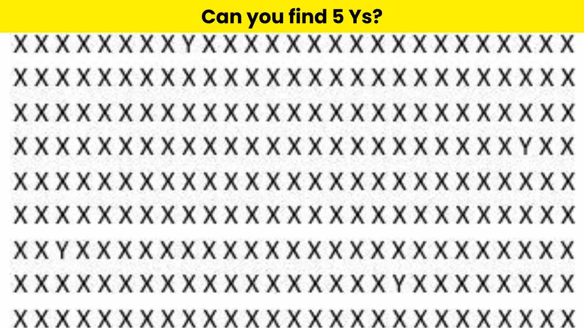 Find 5 Ys in 7 seconds