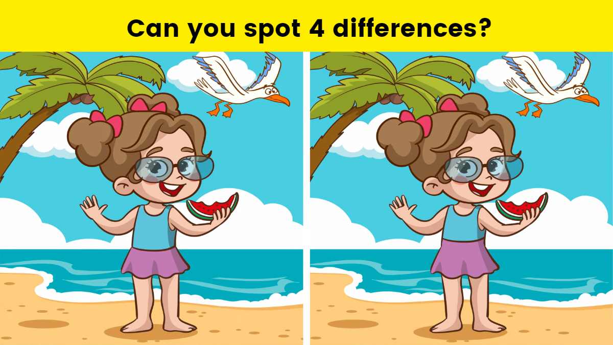 Spot 4 differences in 12 seconds 
