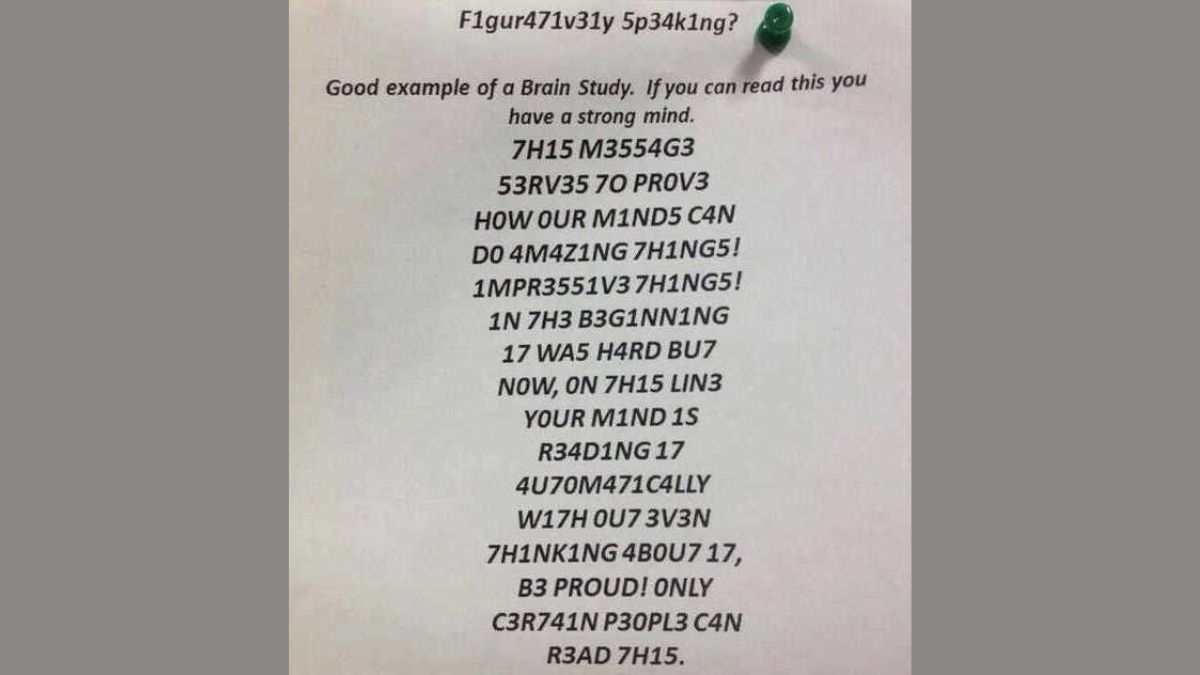 Read the message in 7 seconds