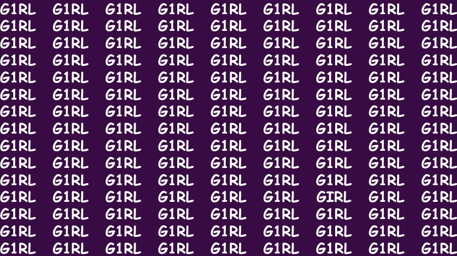 Test Visual Acuity: If you have Hawk Eyes Find the word Girl In 15 Secs