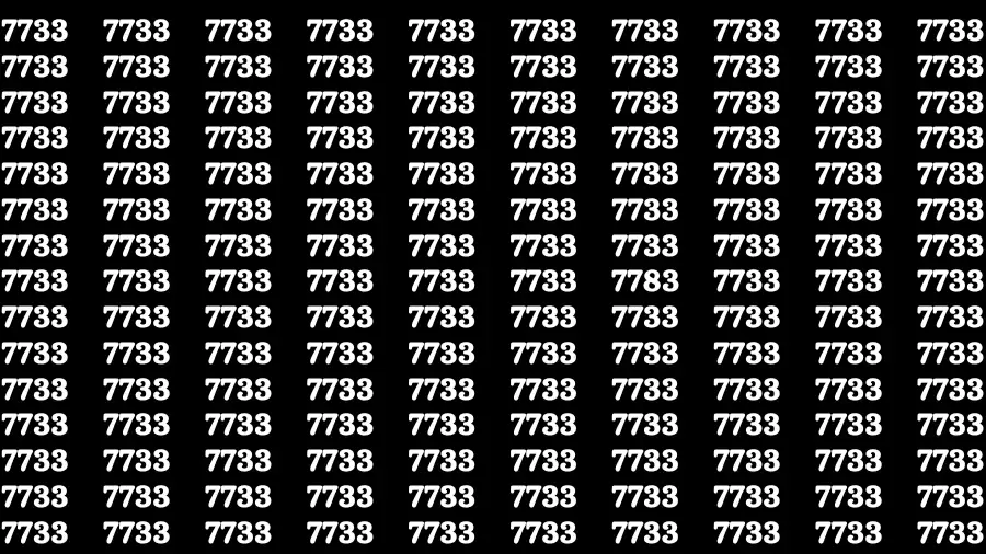 Observation Brain Test: If you have 50/50 Vision Find the Number 7783 in 15 Secs