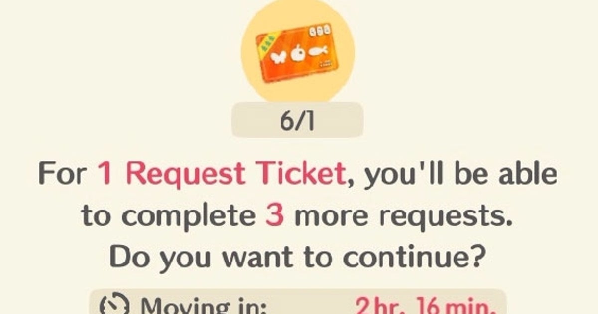 Animal Crossing Calling Cards and Request Tickets in Pocket Camp explained