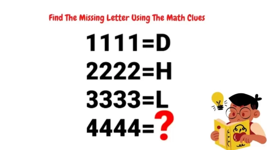 Brain Teaser: Find The Missing Letter Using The Math Clues - Mental Math