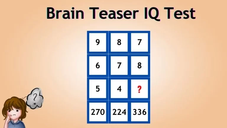 Brain Teaser IQ Test: Find the Missing Number in this Maths Puzzle