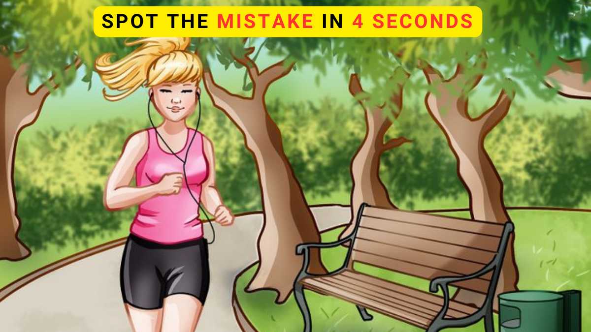 Brain Teaser IQ Test- Spot the mistake in the jogging image in 4 seconds