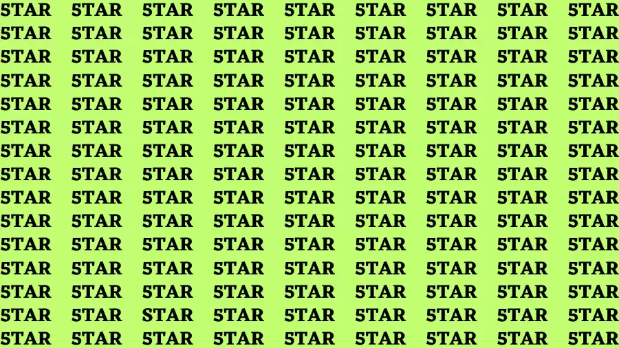 Brain Teaser: If you have Hawk Eyes Find the Word Star in 15 Secs