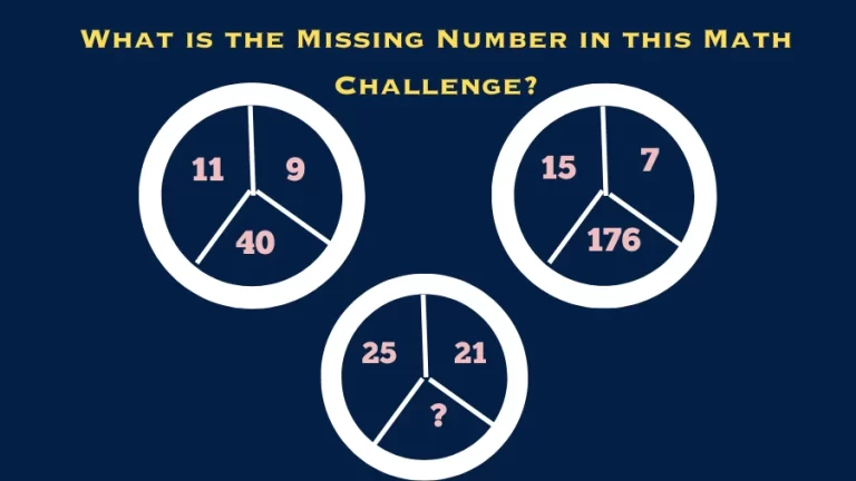 Brain Teaser Math Puzzle: What is the Missing Number in this Math Challenge?