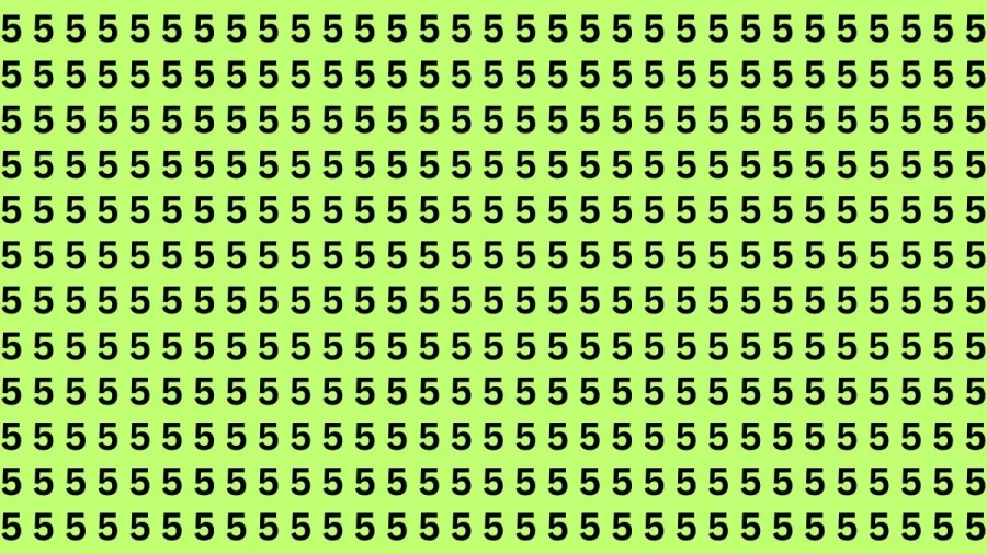 Brain Test: If you have Eagle Eyes find 3 among the 5s within 20 Seconds