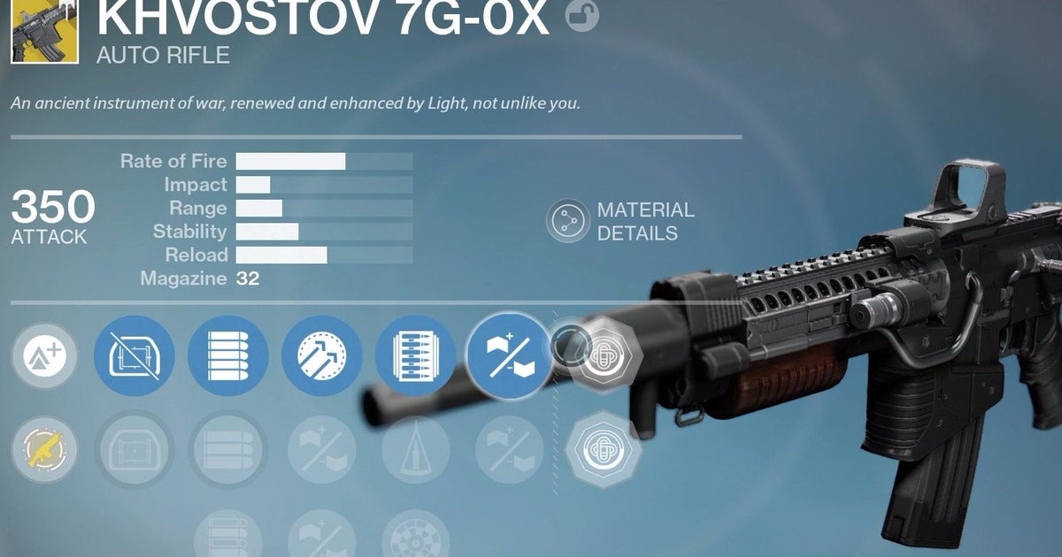Destiny Khvostov Quest - schematic location, 7G-OX weapon parts and manual pages for Rise of Iron's We Found a Rifle Quest