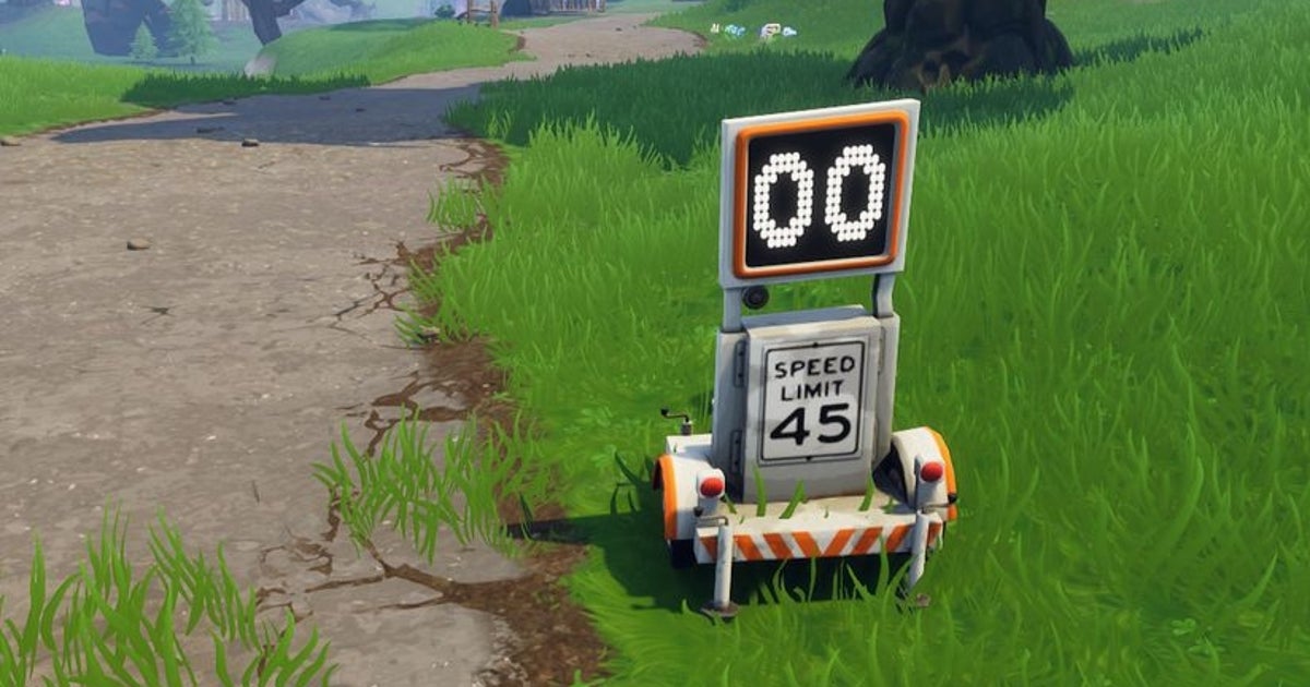 Fortnite Radar Sign locations: how to record a speed of 27 or more at different Radar Signs