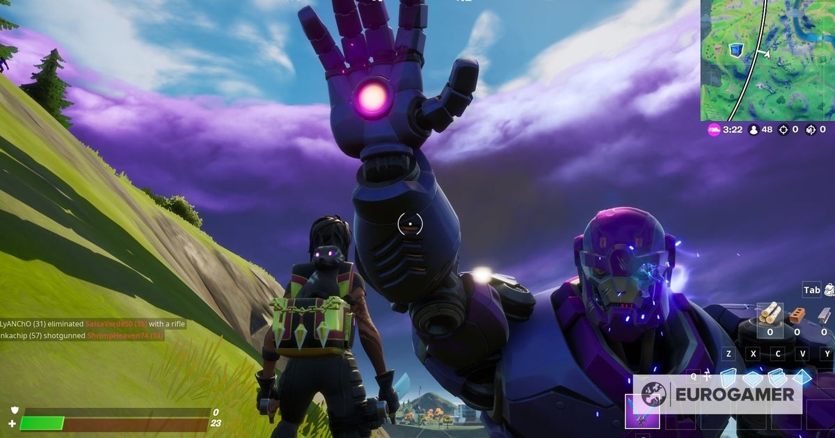 Fortnite - Sentinel Hands explained: How to launch off all Sentinel Hands without touching the ground explained