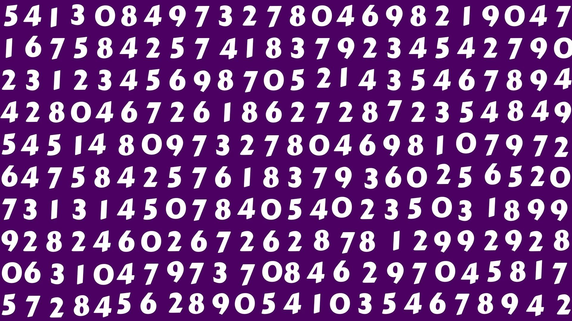 Only Detective Brains Can Spot The Number 8477 In 10 Seconds
