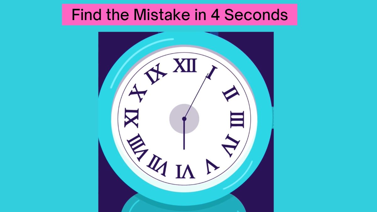 Find Mistake in Clock in 4 Seconds