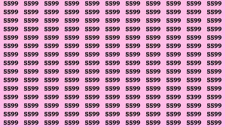Optical Illusion Brain Challenge: If you have 50/50 Vision Find the number 5399 in 12 Secs