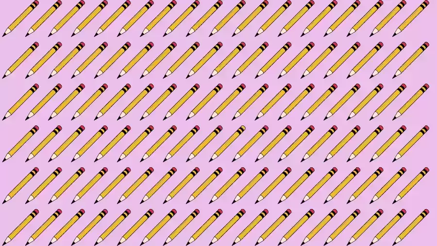 Optical Illusion Challenge: If you have Eagle Eyes find the Odd Pencil in 15 Seconds