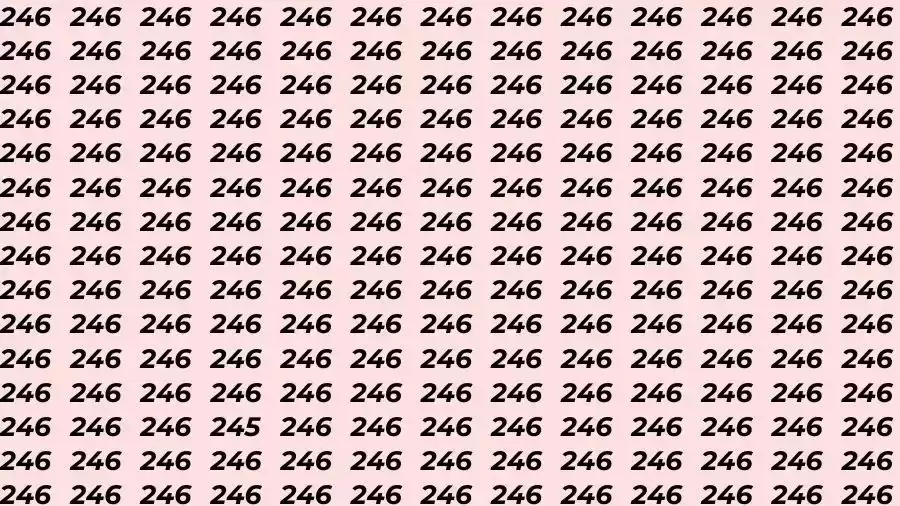 Optical Illusion Brain Test: If you have Eagle Eyes Find the number 245 among 246 in 12 Seconds?