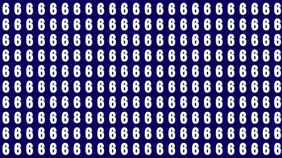Optical Illusion Brain Test: If you have Eagle Eyes Find the number 8 among 6 in 7 Seconds?