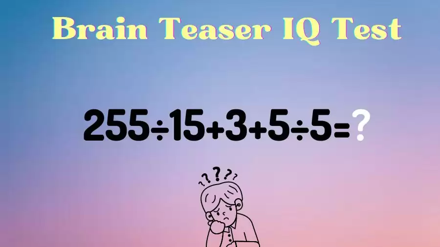 Brain Teaser IQ Test: 255÷15+3+5÷5
