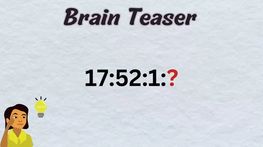 Brain Teaser Maths Puzzle: Find the Next Number 17:52:1:?