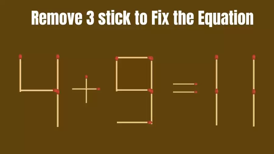 Remove 3 Sticks to Make the Equation Right