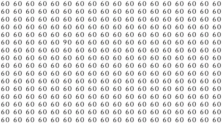 Observation Skills Test: If you have Eagle Eyes Find the number 90 among 20 in 20 Seconds