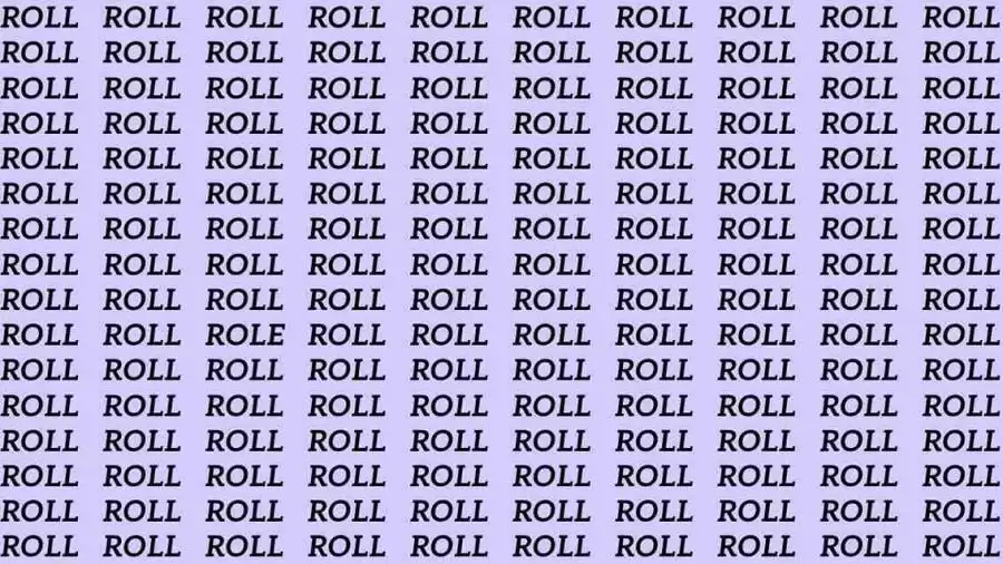 Observation Skill Test: If you have Eagle Eyes find the word Role among Roll in 10 Secs